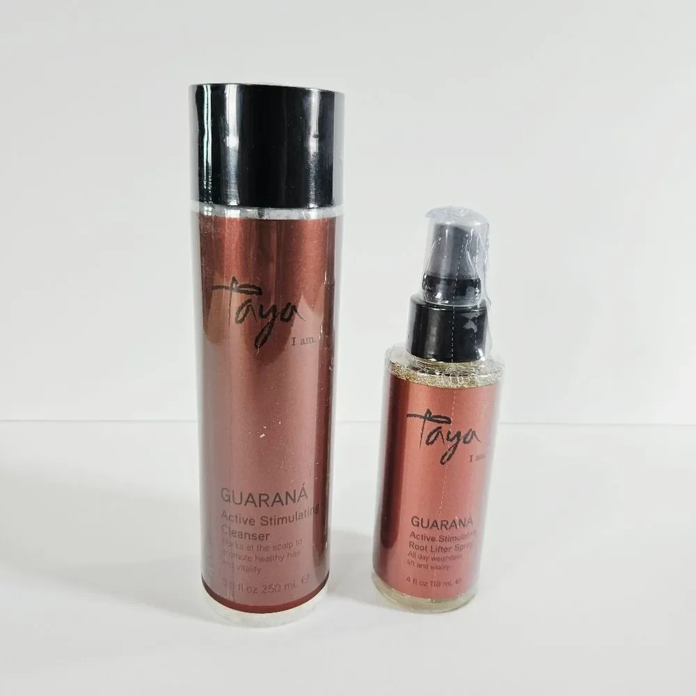 NWT Taya I Am. Guarana Active Stimulating Cleaner & Root Lifter Spray Bundle Set